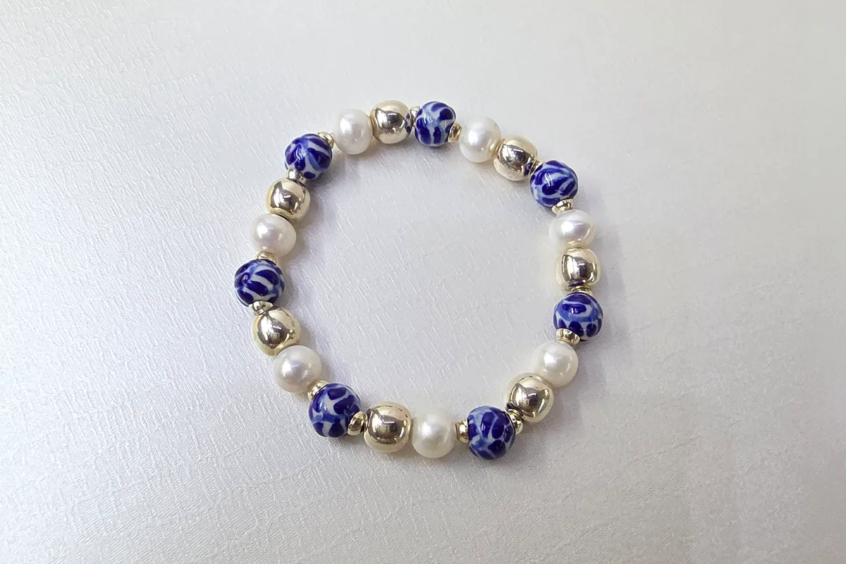 Pulsera Clásica en Plata .925 y Talavera Poblana